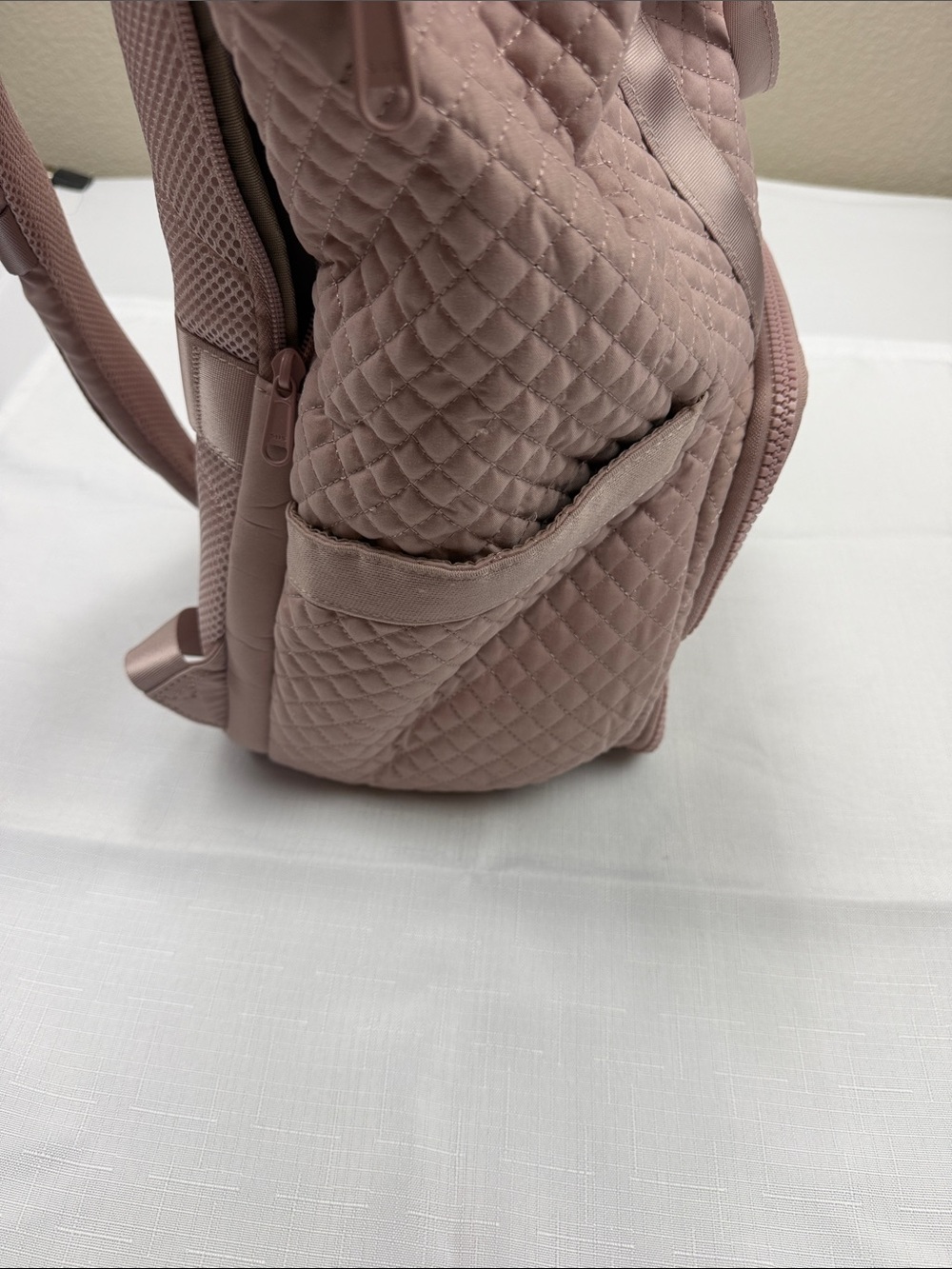 Bagsmart Quilted Blush Pink Backpack - Picture 9 of 10
